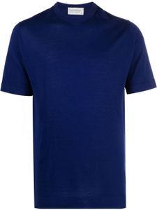 John Smedley t-shirt en maille à manches courtes - Bleu