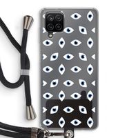 Eyes pattern: Samsung Galaxy A12 Transparant Hoesje met koord