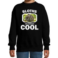 Dieren luiaard sweater zwart kinderen - sloths are cool trui jongens en meisjes