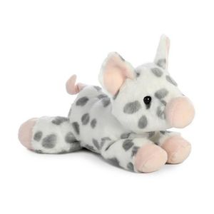 Pluche Gevlekte Varken/big Knuffel 20 Cm - Varkens/biggen Boerderijdieren Knuffels - Speelgoed Voor Peuters/kinderen