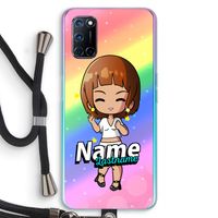 Chibi Maker vrouw: Oppo A92 Transparant Hoesje met koord