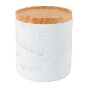 Voorraadpot marmer - wit - 11 cm hoog