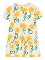 Stella McCartney Kids robe mi-longue à fleurs - Blanc