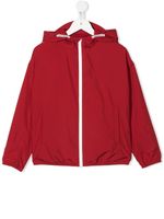 Emporio Armani Kids veste zippée à logo imprimé - Rouge