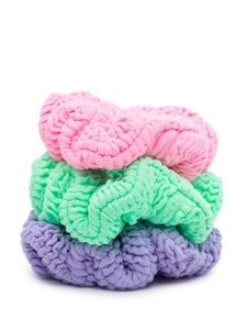 Hunza G Kids chouchous en seersucker (lot de trois) - Multicolore