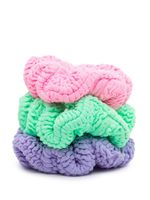 Hunza G Kids chouchous en seersucker (lot de trois) - Multicolore