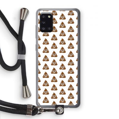 Poop emoji: Samsung Galaxy A31 Transparant Hoesje met koord