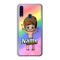 Chibi Maker man: Samsung Galaxy A20s Transparant Hoesje