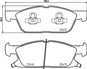 Remmenset, remschijf BREMBO, Remschijftype: Binnen geventileerd, Inbouwplaats: Vooras, u.a. für Ford, Ford Usa