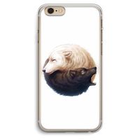 Yin Yang Wolves: iPhone 6 Plus / 6S Plus Transparant Hoesje