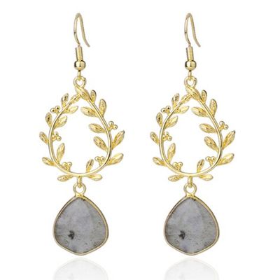 Laurelkrans Oorbellen Deja Jewels - Goud en Labradoriet