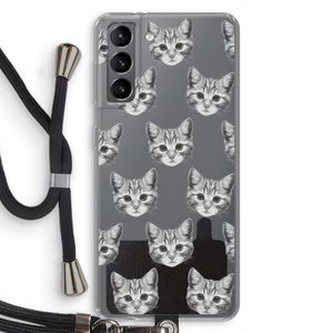 Kitten: Samsung Galaxy S21 Transparant Hoesje met koord