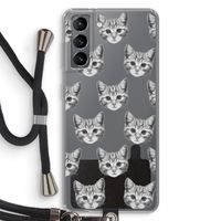 Kitten: Samsung Galaxy S21 Transparant Hoesje met koord