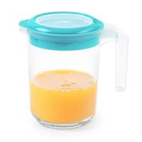 Sapkan / Schenkkan karaf met deksel - 1500 ml - blauw - kunststof - met mix en navul dop