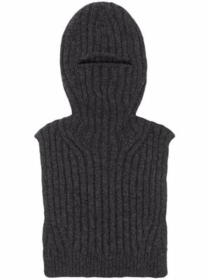 AMBUSH cagoule en maille nervurée - Noir
