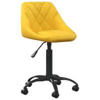 Kantoorstoel fluweel mosterdgeel