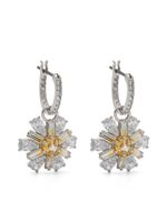 Swarovski boucles d'oreilles Idyllia à motif floral - Argent