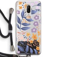 Flowers with blue leaves: OnePlus 6 Transparant Hoesje met koord
