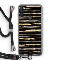 Gouden strepen: Samsung Galaxy A11 Transparant Hoesje met koord