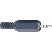BKL Electronic 1107002 Jackplug 2,5 mm Stekker, recht Aantal polen: 3 Stereo Zwart 1 stuk(s) - thumbnail