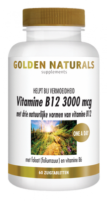 Golden Naturals B12 3000mcg Zuigtabletten