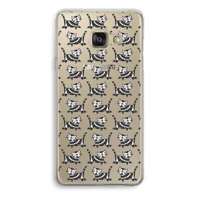 Zwarte poes: Samsung Galaxy A3 (2016) Transparant Hoesje