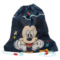 Disney Mickey Mouse gymtas/rugzak/rugtas voor kinderen - blauw - polyester - 44 x 37 cm   -