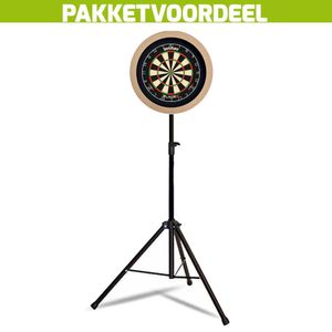 Winmau Blade 6 + Lena Dartbordverlichting Basic Plain + Dartstandaard