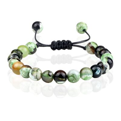 Memphis Dames Armband 8mm Kralen - Green Fire