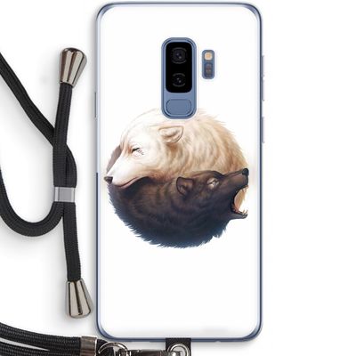 Yin Yang Wolves: Samsung Galaxy S9 Plus Transparant Hoesje met koord