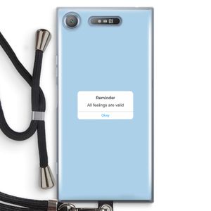 Reminder: Sony Xperia XZ1 Transparant Hoesje met koord
