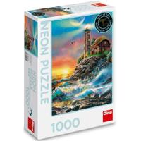 DinoToys Dino puzzel van lichttoren op een berg met neon 1000 stukjes