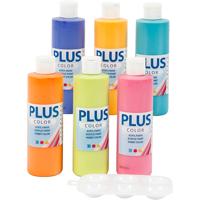 Plus Color acrylverf, 6x250 ml/ 1 doos