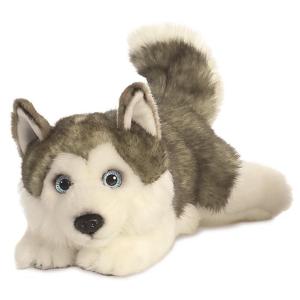 Knuffeldier husky hond - pluche knuffel - 28 cm - Honden knuffels