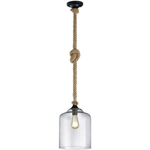 LED Hanglamp - Hangverlichting - Trion Judon - E27 Fitting - Rond - Mat Zwart - Aluminium