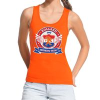 Holland drinking team tanktop / mouwloos shirt oranje dames XL  -