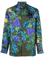 Versace chemise Wildflower West en soie - Vert - thumbnail