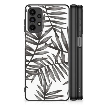 Samsung Galaxy A13 4G Bloemen Hoesje Leaves Grey