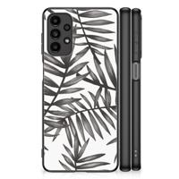 Samsung Galaxy A13 4G Bloemen Hoesje Leaves Grey