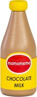 Mamamemo pak chocolademelk hout 10 x 4 cm bruin/geel - thumbnail