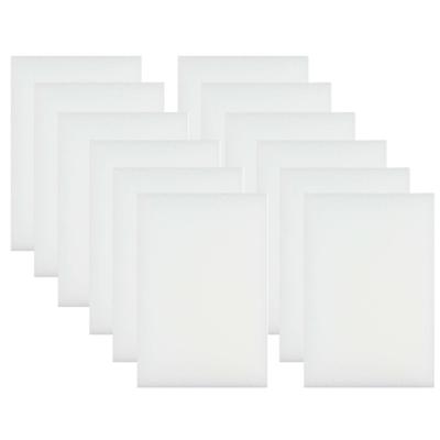 Benson Wonderspons - 12x stuks - wit - 12 cm - melamine - schoonmaken met water