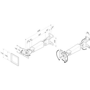 Roline Monitor-wandbeugel 1-voudig Zilver (metallic)