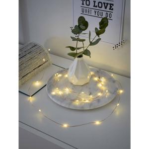 Konstsmide 1461-160 Micro-lichtketting Binnen werkt op batterijen Aantal lampen 40 LED Warmwit Verlichte lengte: 3.9 m