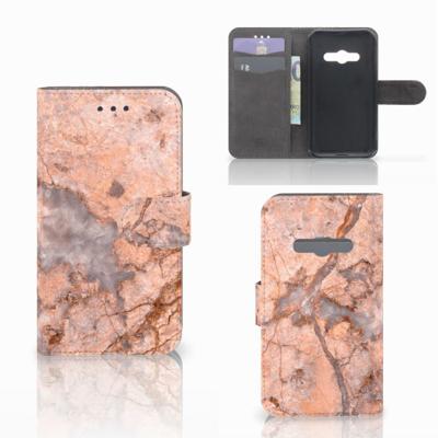 Samsung Galaxy Xcover 3 | Xcover 3 VE | Bookcase | Marmer Oranje