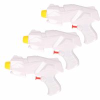 5x Mini waterpistolen/waterpistool wit van 15 cm kinderspeelgoed
