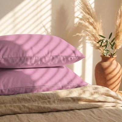 2-Pack Kussenslopen Katoen - Roze - Dekbed-Discounter.nl