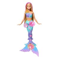 Mattel Barbie zeemeermin met magische bloemen blauw