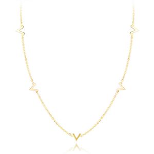 Cilla Jewels ketting Letter V Geelgoud Verguld
