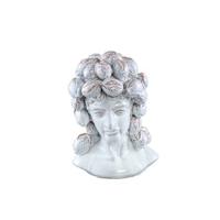 PTMD Alani White glazed ceramic statue of women head C - thumbnail