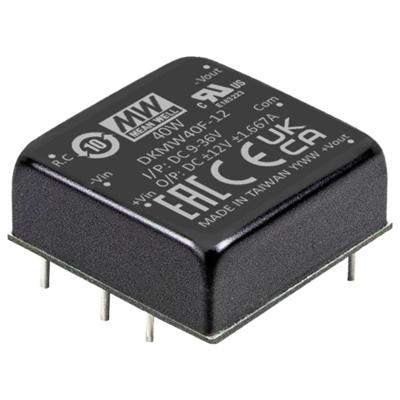MW Mean Well DKMW40F-12 DC/DC-converter 40 W Aantal uitgangen: 1 x Inhoud 1 stuk(s)